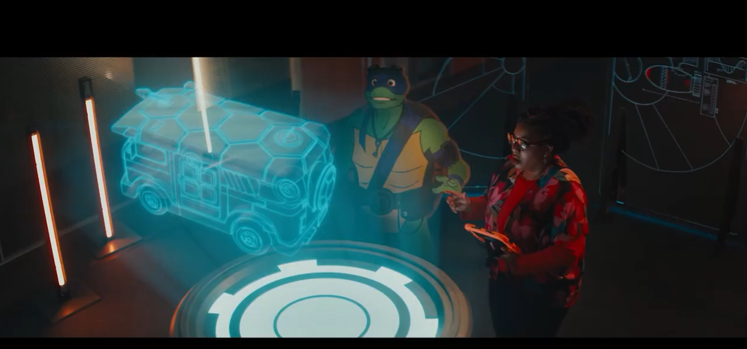 Camille Corinne in Magic: The Gathering commercial featuring Teenage Mutant Ninja Turtles